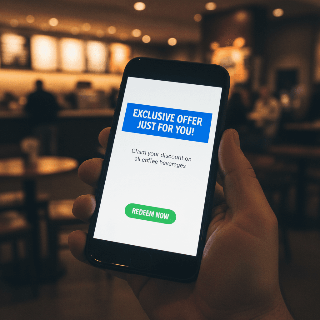 Smartphone displaying digital outreach notification