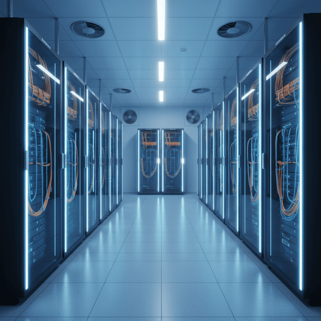 Modern server room data center