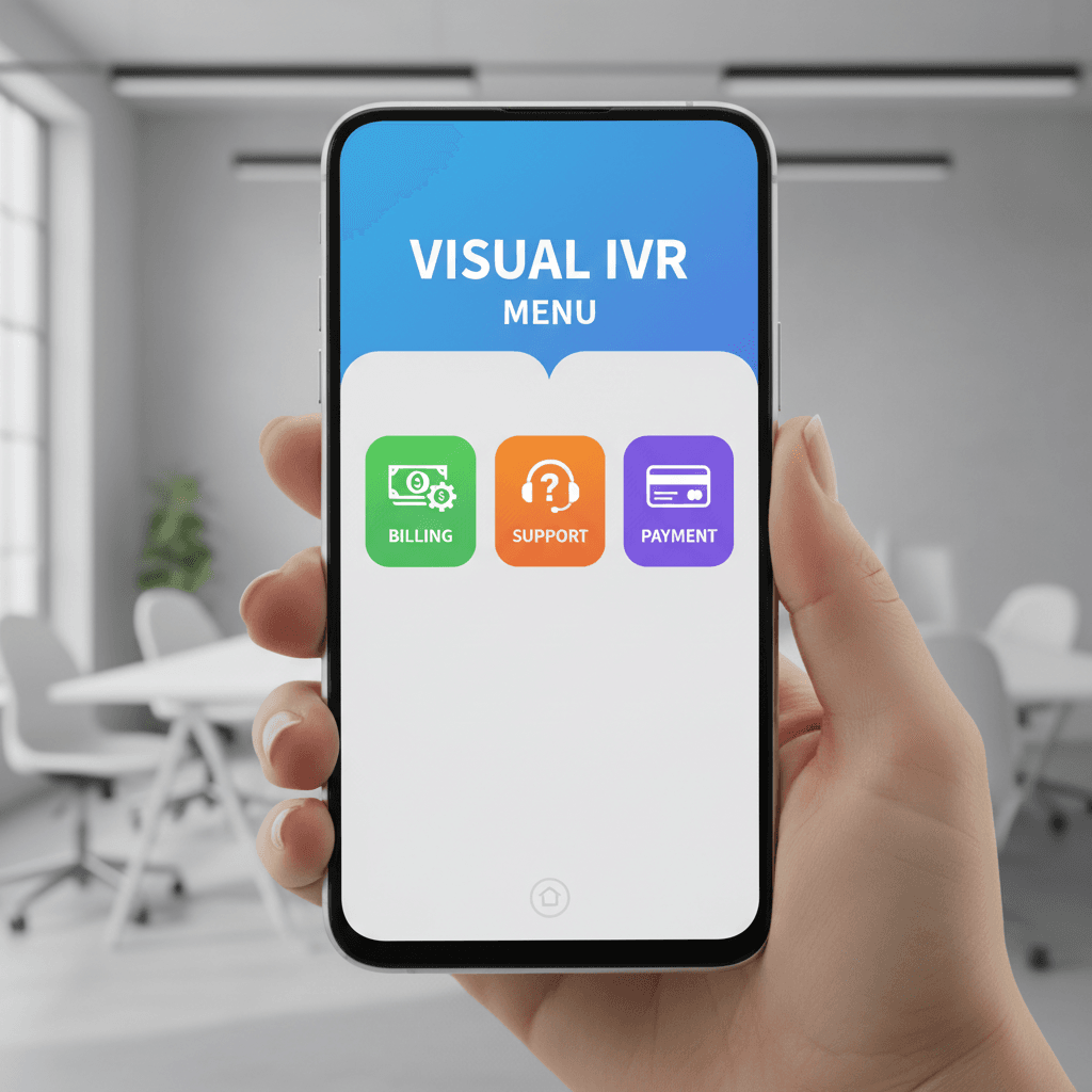 Smartphone visual IVR menu