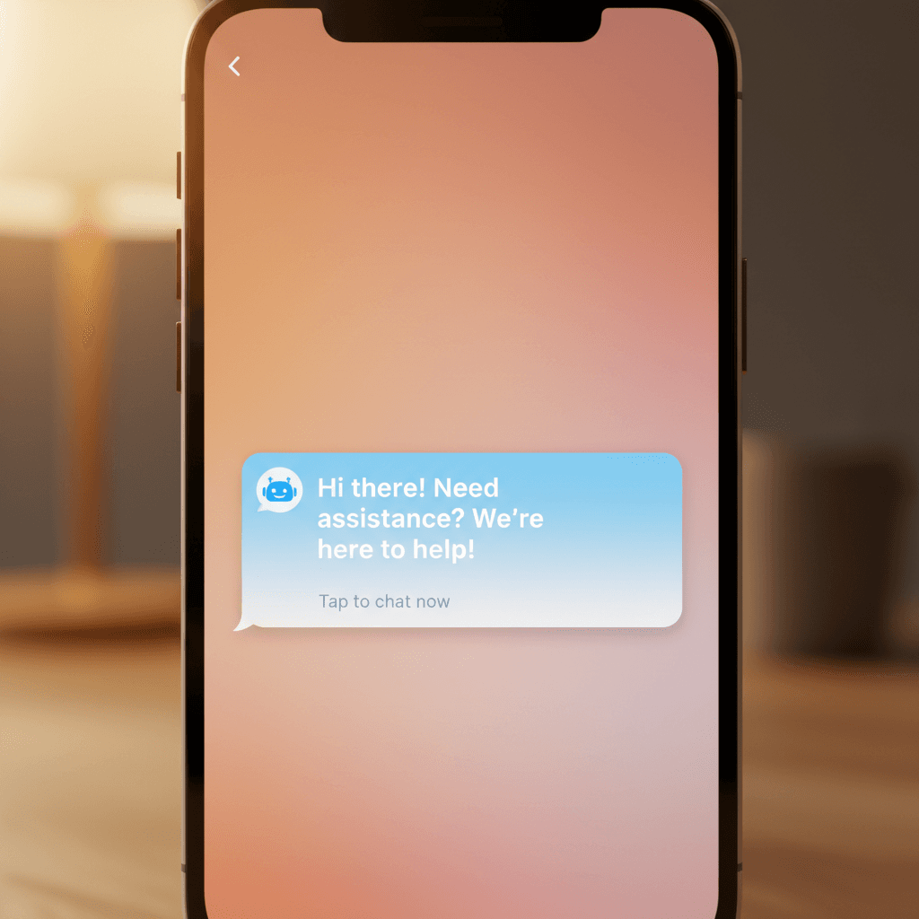 Proactive digital outreach notification on smartphone