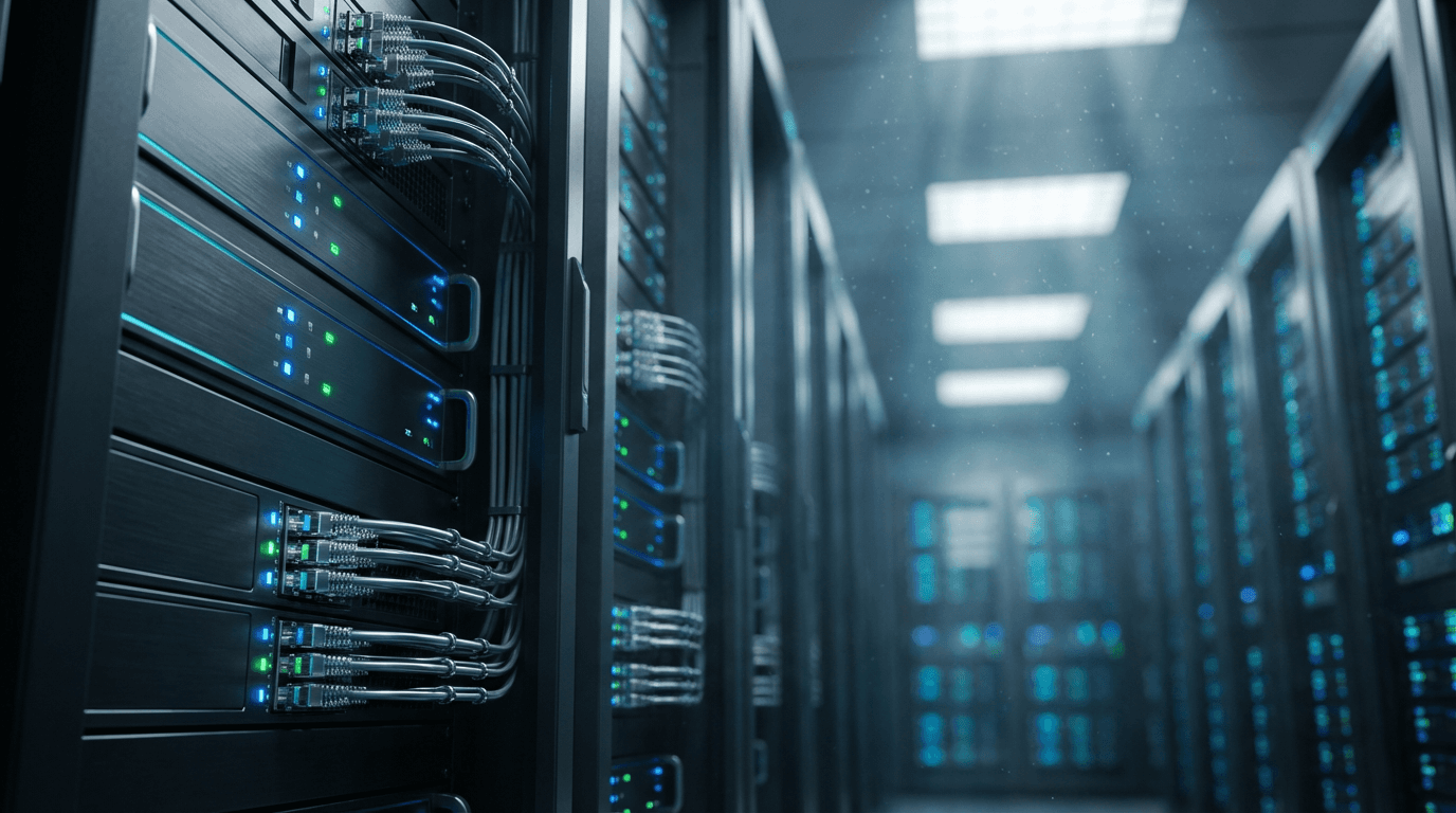 Server rack in data center