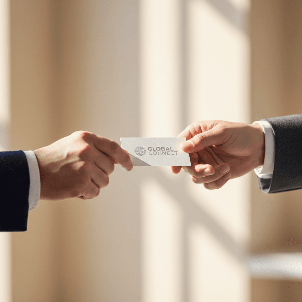 Professional networking at an event