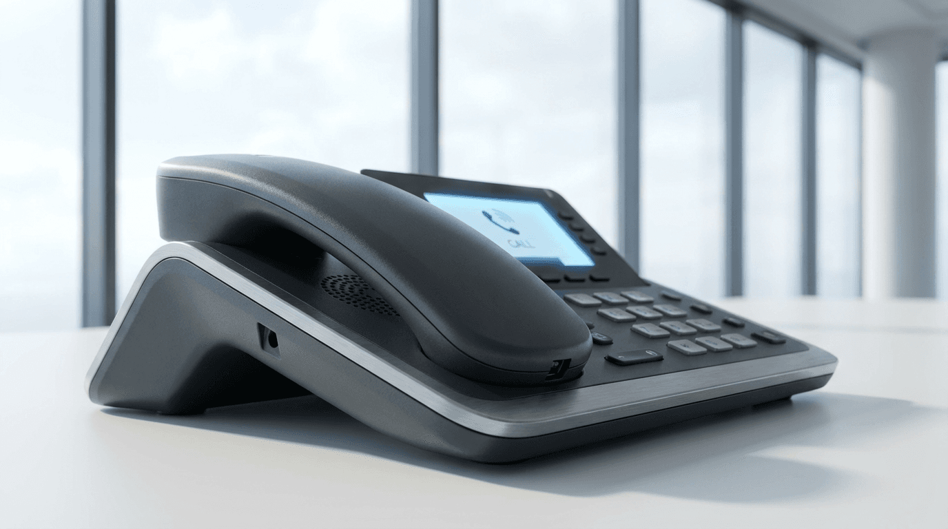 Smartphone showing visual IVR self-service menu interface